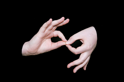 Hands doing sign language